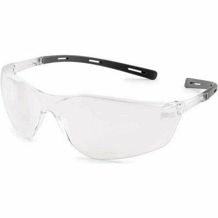 GATEWAY SAFETY Gray & Clear Temple Ellipse Safety Glasses 280320805